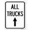 Signmission Driveway All Trucks Move Ahead with Up Arrow Heavy-Gauge Aluminum Rust Proof Parking, A-1824-24131 A-1824-24131 - alternate 1